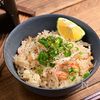 隠し味はすだち「カニバター釜飯」