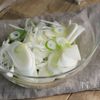 レンチンで【長ネギと豆腐の旨塩あんかけ】の工程1