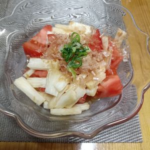 ハシガミダイコウの作ってみた!投稿(和えるだけ！【トマトと長芋のだし醤油和え】)