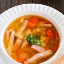 バター香る♪旨味溶け込んだ♡【お野菜たっぷりコンソメスープ】