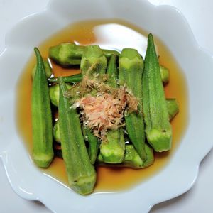 ふうかの作ってみた!投稿(オクラの煮びたし)