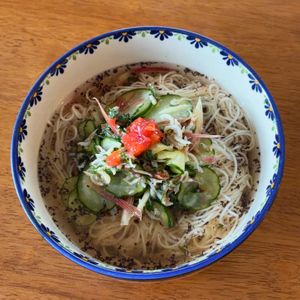 みわの作ってみた!投稿(さっぱり絶品★ゆかりそうめん★きゅうりとしらすの梅肉和え)