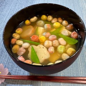 楽ラク手抜キッチン🐶🐾の作ってみた!投稿(【お麩のお吸い物】だしがじゅわっと広がる♪)