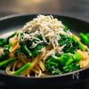 香り広がる。菜の花としらすの和風パスタの工程7
