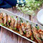 つまみ感満載なのに子供も好き♡アスパラ豚巻き焼きとり風味