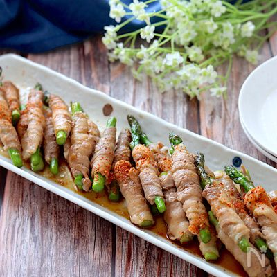 つまみ感満載なのに子供も好き♡アスパラ豚巻き焼きとり風味