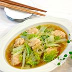 10分で完成！フライパンde簡単♡鶏だんごと白菜の春雨煮