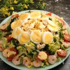 糖質オフ！コブサラダ　ドレッシング作りから