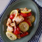 【下味冷凍】鶏むね肉と野菜の塩麴レモンソテー
