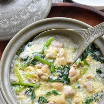 身体の芯から温まる♪味付け1つde簡単鶏雑炊♪
