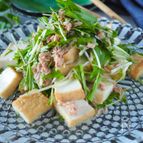 【基本のナムルだれで】厚揚げと水菜のうま塩ナムル