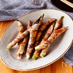 なすとアスパラの肉巻き　山椒塩焼き