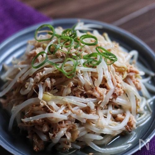 3分チンするだけ!冷めても美味しい【もやしのツナ胡麻ナムル】