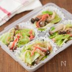 【冷凍作り置き】キャベツとしめじのカニかま塩炒め