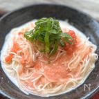 【豆乳でさっぱり】明太子クリームそうめん
