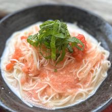 【豆乳でさっぱり】明太子クリームそうめん