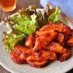 手羽中とさつまいものヤンニョムチキン風