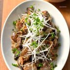 【材料2つ】無印Cafe風♡レバーとこんにゃくのからし和え♡