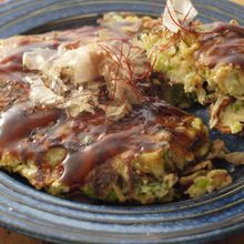 シャキシャキレタスと豆苗のお好み焼き〜ヘルシーde肌美的