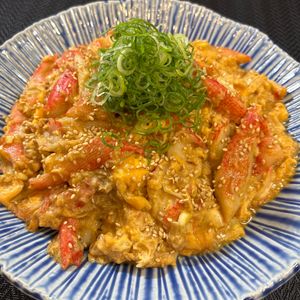 楽ラク手抜キッチン🐶🐾の作ってみた!投稿(材料３つで！【ふわとろ♡かに玉あんかけごはん】)
