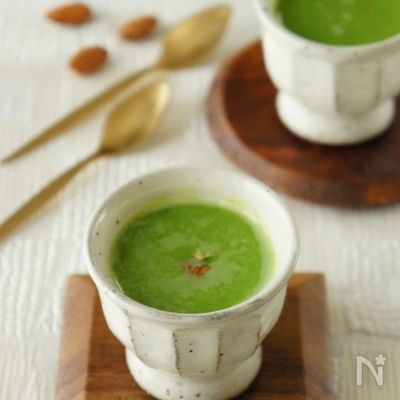 グリーンピースの和風スープ