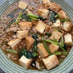 PONZの作ってみた!投稿(【厚揚げと小松菜のとろうま中華煮】ご飯が止まらない！)