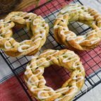 【抹茶の三つ編みリースパイ】トースターでサクサク～！