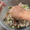 【ライスペーパーのパリパリ鯖焼き】節約/かさましの工程2