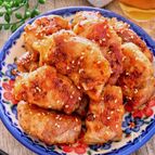 ［蓮根の肉巻き］マスタード醤油！シャキホクうま♡簡単