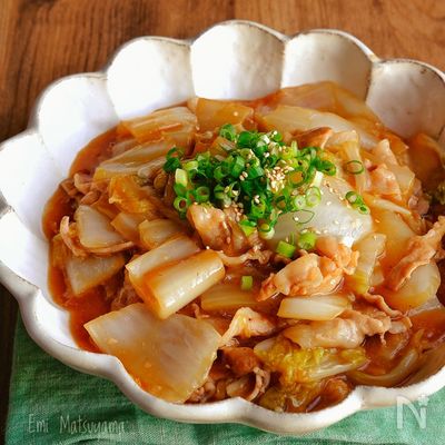 白菜と豚バラのコク旨とろみ煮