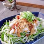 ＼タレが旨い〜♪／豆苗もやしたっぷり豚薄肉の冷しゃぶ