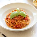 【満腹ダイエット】ごろごろ野菜のトマトツナパスタ