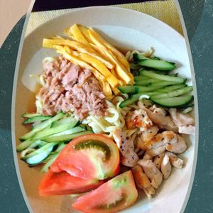 チョロリスの作ってみた!投稿(『サラダチキンとツナの冷やし中華』簡単冷やし中華のたれ☆)