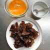 オクラときくらげと卵の中華スープの工程2