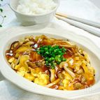 【ほぼ5分】パパッと♪簡単♡たっぷりキノコ&卵の甘酢あん