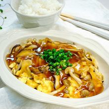 【ほぼ5分】パパッと♪簡単♡たっぷりキノコ&卵の甘酢あん