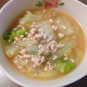 たりおの作ってみた!投稿(ごはんが止まらない白菜とひき肉の旨煮)
