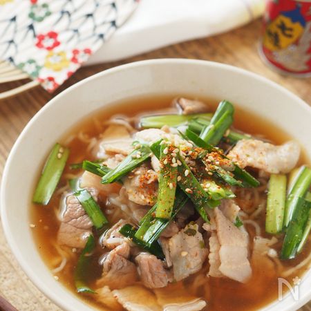 レンチン5分 スタミナにら豚そうめん 簡単 時短 レンジ By むっちん 横田睦美 レシピサイト Nadia ナディア プロの料理家のおいしいレシピ