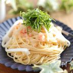 新玉ねぎのいか明太バターパスタ
