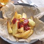 ホクホク美味しい♪揚げないポテトのカリーブルスト風
