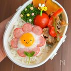 簡単可愛い♡お花のウインナーエッグ【キャラ弁用】