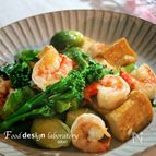 エビと芽キャベツの中華炒め