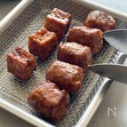 【お弁当】見た目ガッツリ・食べるとヘルシー厚揚げの豚肉巻き