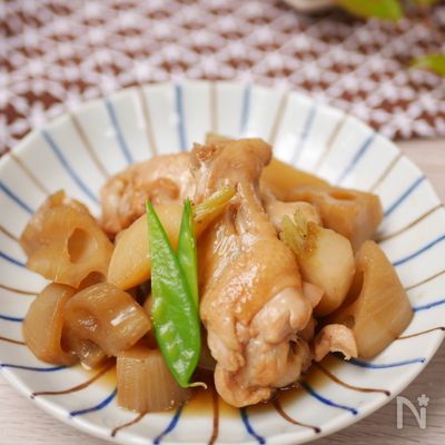 基本の味!ほっこり✽手羽元とレンコンの煮物