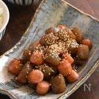 ちぎりこんにゃくとウインナーのピリ辛炒め