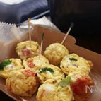タコ焼きプレートで♪カラフルひとくちスパニッシュオムレツ