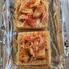 こくうま~厚揚げのカニカマキムチ~ズ焼きの工程2