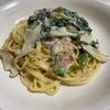 山子の作ってみた!投稿(ほうれん草とベーコンのクリームパスタ)