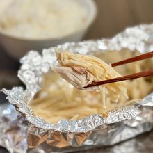 ポン酢でいただく『サワラとエノキのホイル焼き』