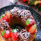 【クリスマス料理】市販のバームクーヘンで作るクリスマスリース